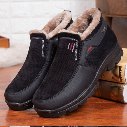 (Limited Time Discount 49% off) Men's Comfortable Lightweight Arch Support Winter Wool Shoes Waterproof Non-slip Warm Snow Shoes
