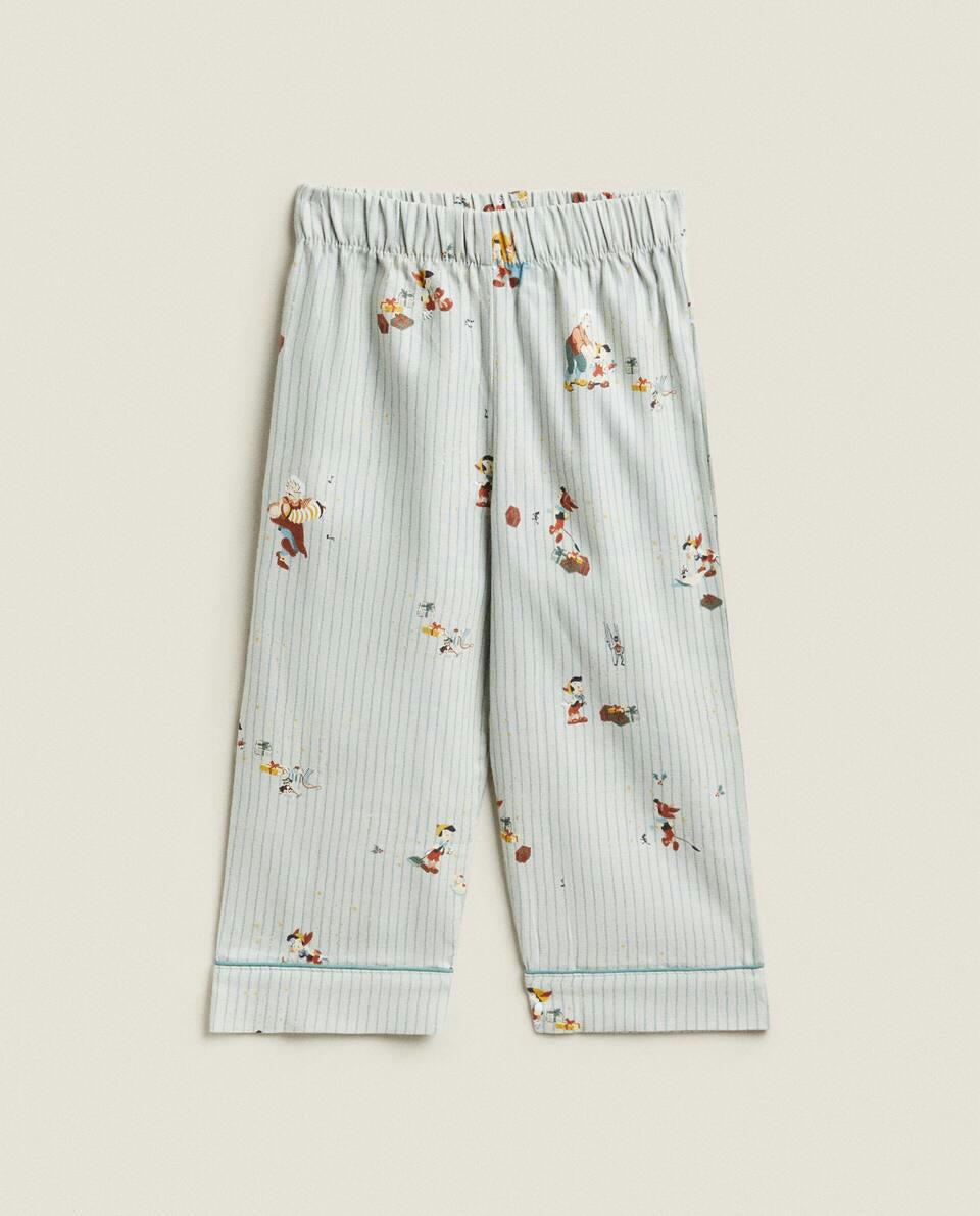 Pigiama natalizio per bambini in flanella con scritta PINOCCHIO Disney 