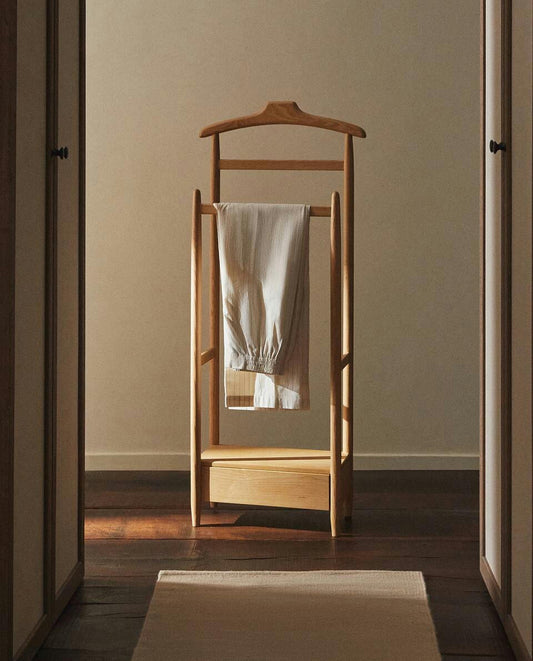 SERVO PORTAOGGETTI IN LEGNO DI FRASSINO 