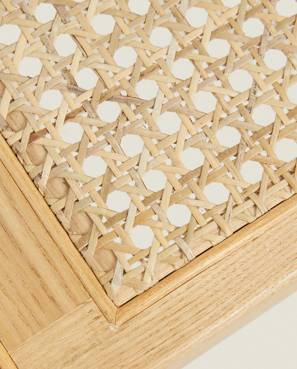 BANCO DE MADERA Y RATÁN 