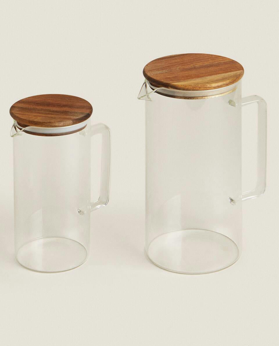 CARAFFA IN VETRO BOROSILICATO CON COPERCHIO 