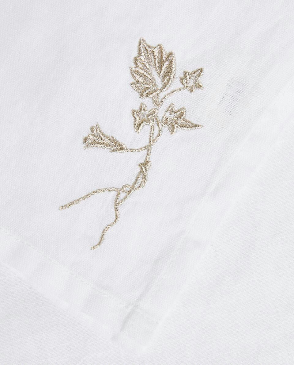 PAQUETE DE SERVILLETAS NAVIDEÑAS DE LINO BORDADAS (PAQUETE DE 2) 