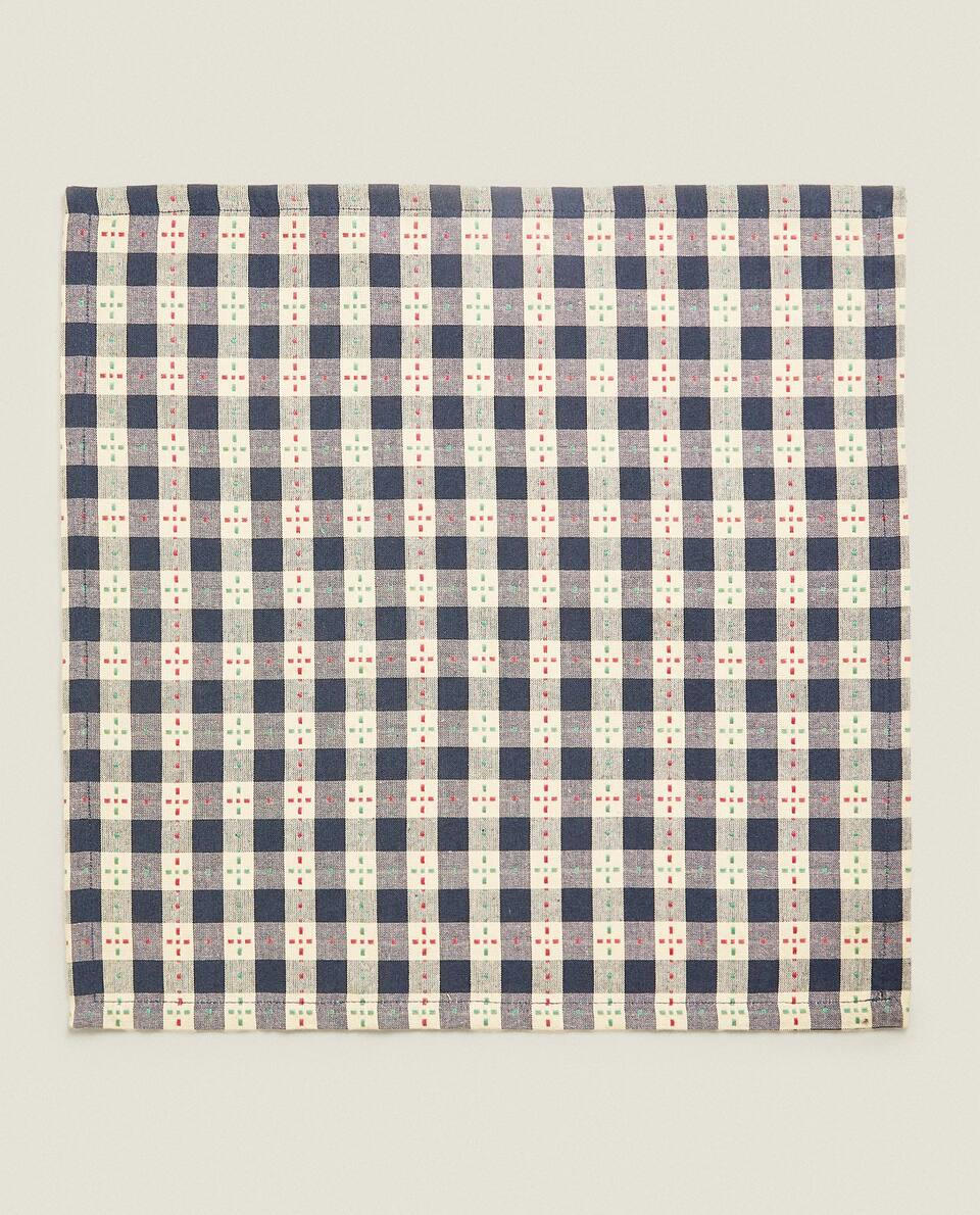 CONFEZIONE DI TOVAGLIOLI NATALIZI A QUADRI (CONFEZIONE DA 2) 