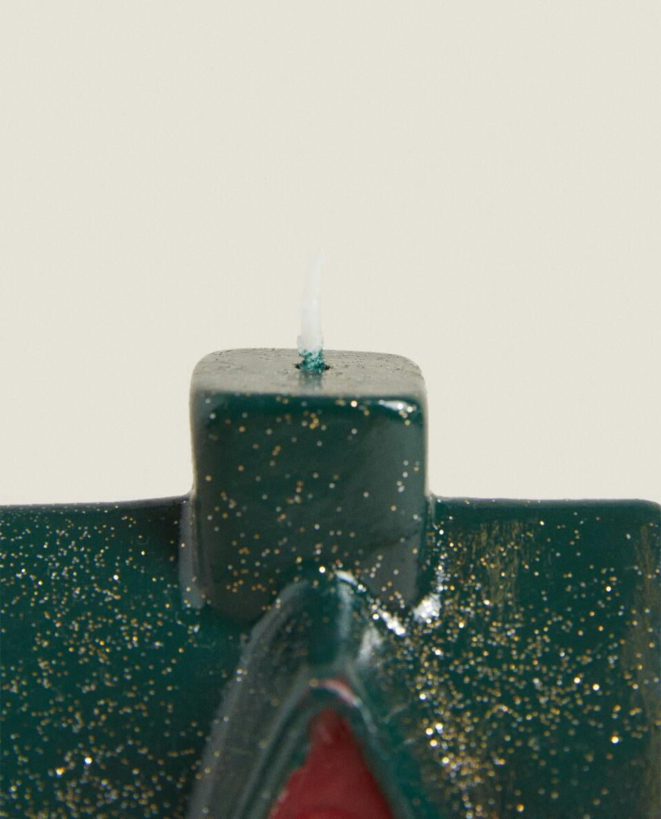 CANDELA DECORATIVA PER LA CASA DI NATALE 