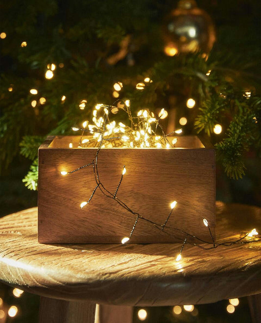 CADENA DE LUCES NAVIDEÑAS DE ALAMBRE 