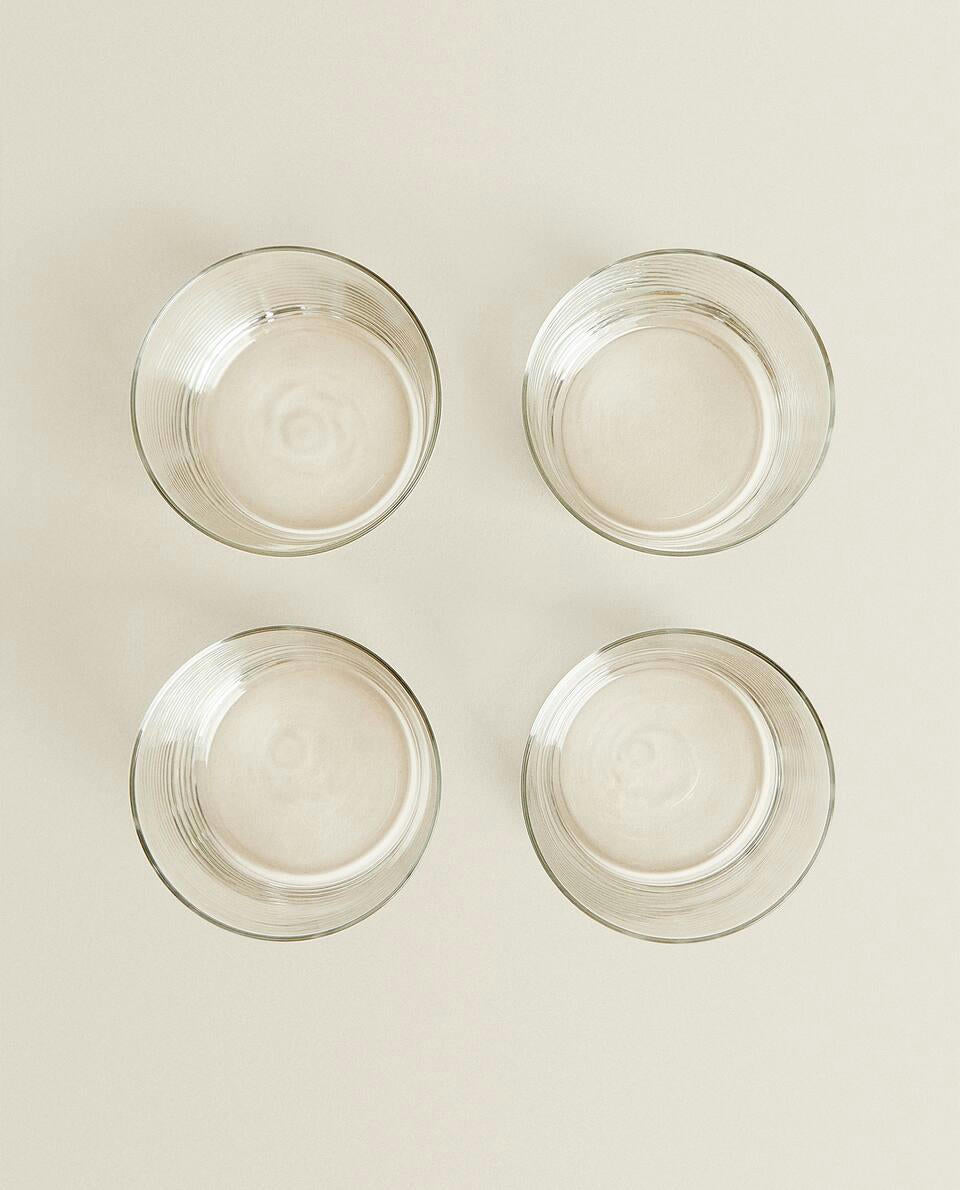 VASOS DE VIDRIO PARA REFRESCOS (PAQUETE DE 4) 