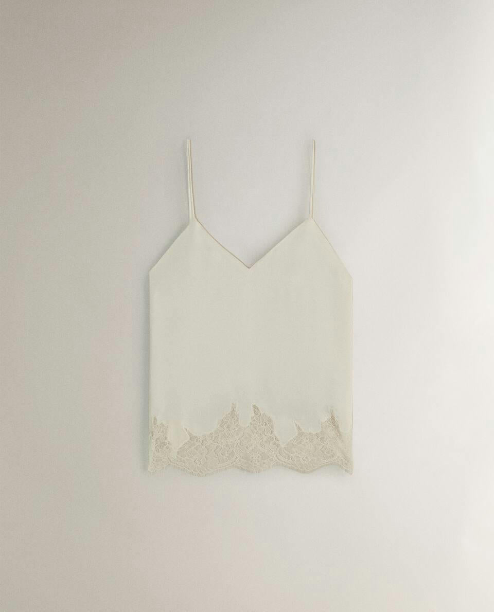 TOP IN RASO CON PIZZO BIONDO 