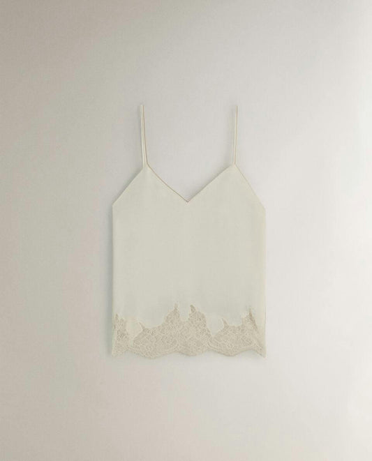 TOP IN RASO CON PIZZO BIONDO 