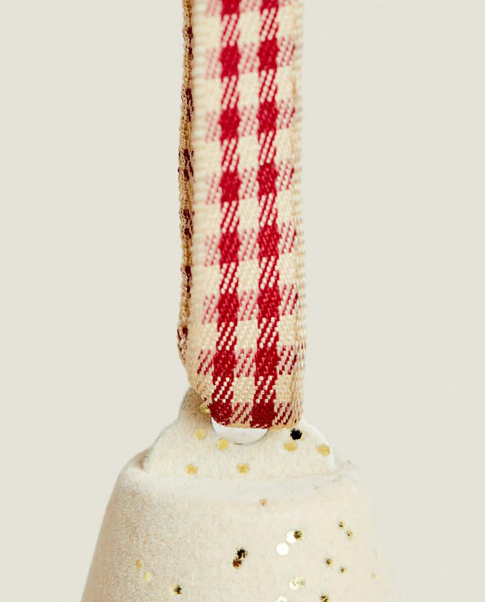 CONFEZIONE DI DECORAZIONI A FORMA DI CAMPANA DI NATALE (CONFEZIONE DA 6) 