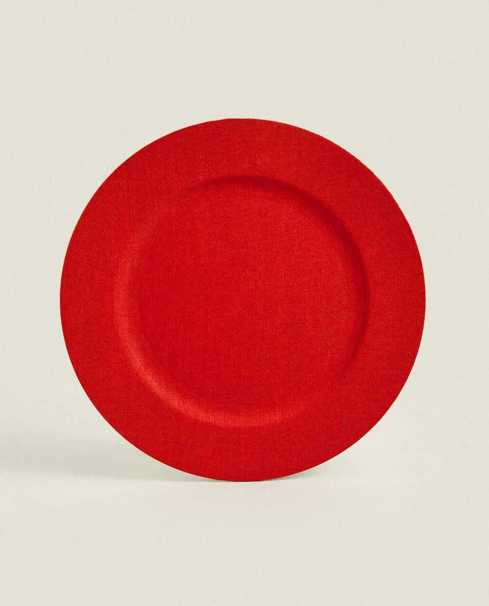 CHRISTMAS JUTE SERVICE PLATE