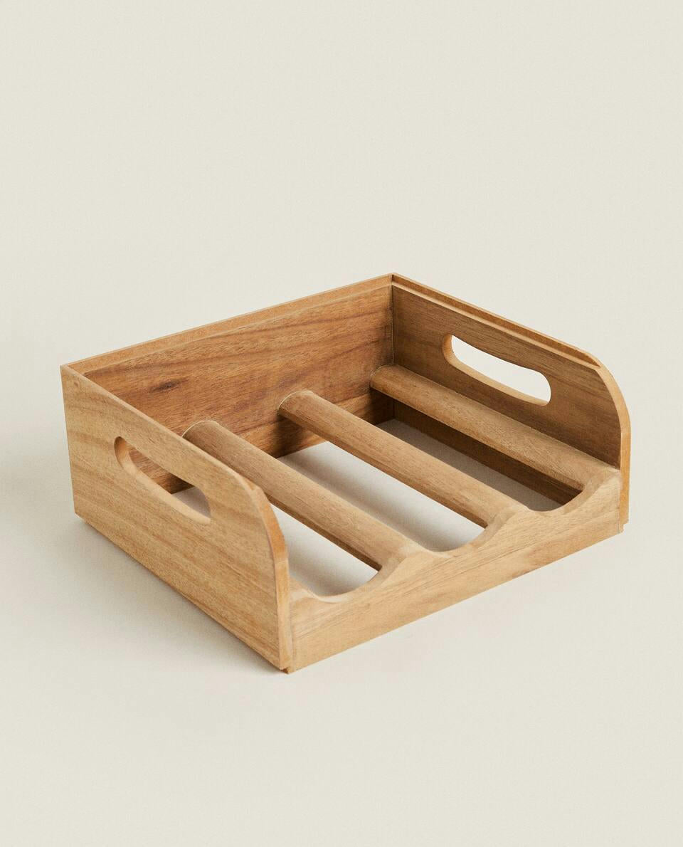 SOPORTE PARA BOTELLAS APILABLE DE MADERA 