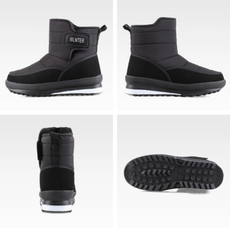 (Limited Time Sale 70%off)Men's Thick Warm Orthopedic Support Wide Toe Snow Boots Non-slip Waterproof Anti-skid Fur Lined Winter Boots