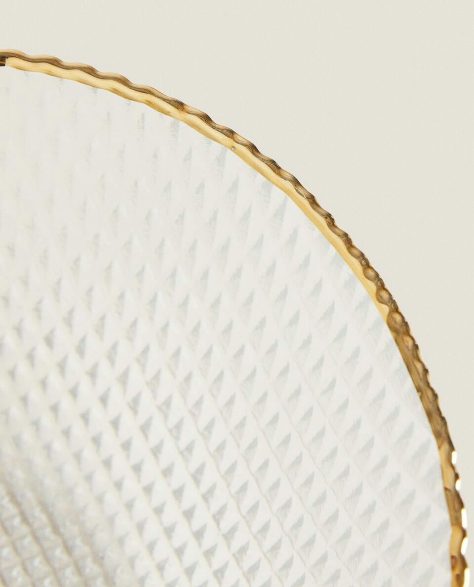 CUENCO DE VIDRIO CON DETALLE EN RELIEVE 