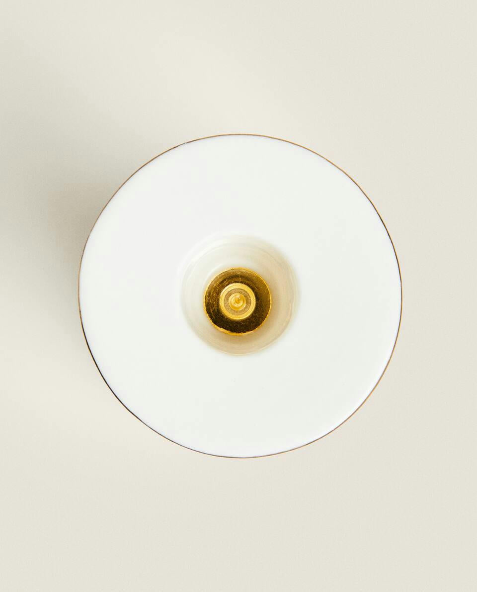 CANDELIERE NATALIZIO GEOMETRICO IN PORCELLANA 