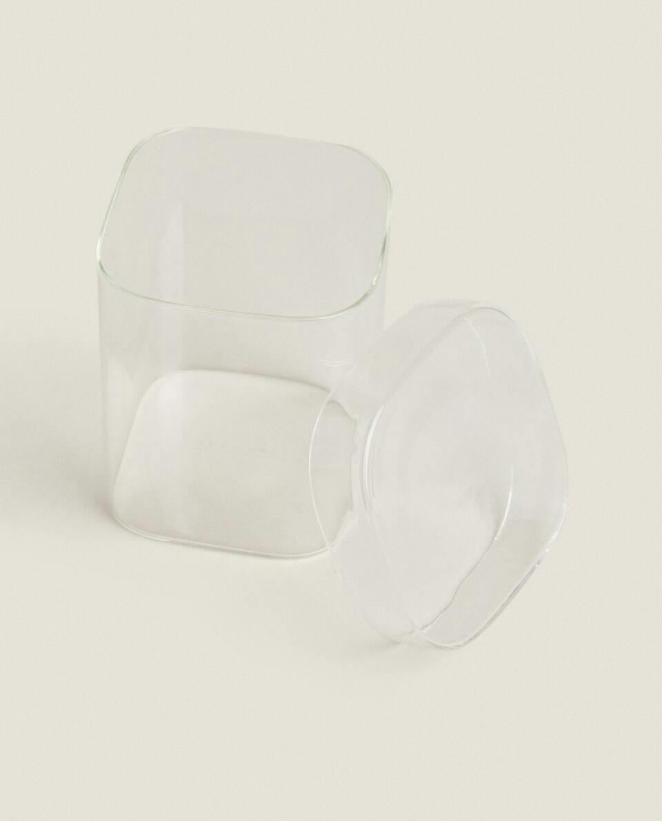 BARATTOLO IN VETRO BOROSILICATO CON COPERCHIO 