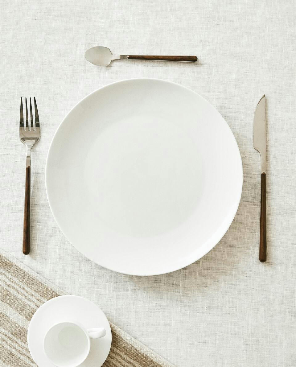 VAJILLA DE PORCELANA LISA 