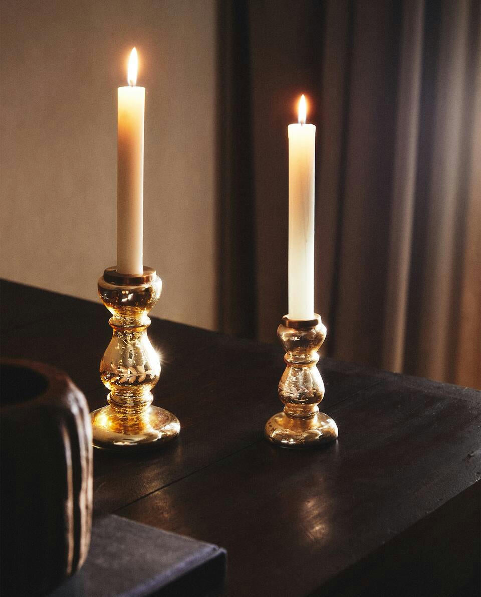 Candelabro de cristal geométrico 