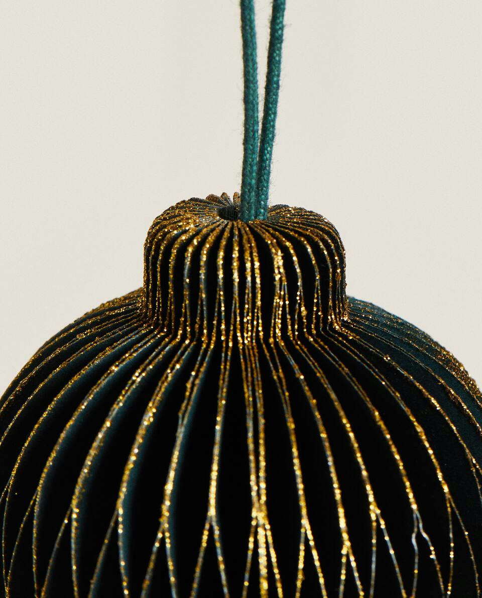 PACK OF CHRISTMAS PAPER BAUBLE DECORATIONS (PACK OF 6)