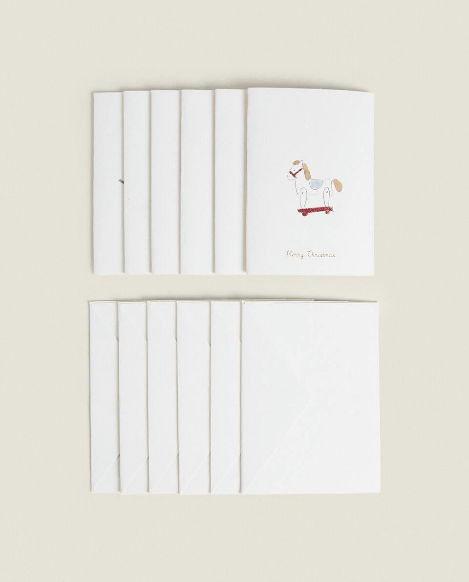 CONFEZIONE DI CARTOLINE DI NATALE PER BAMBINI (CONFEZIONE DA 6) 