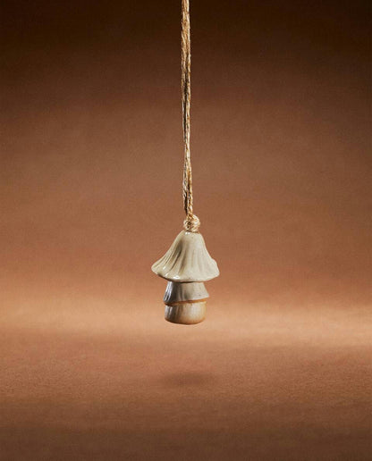 DECORAZIONE NATALIZIA A FORMA DI FUNGO IN CERAMICA 