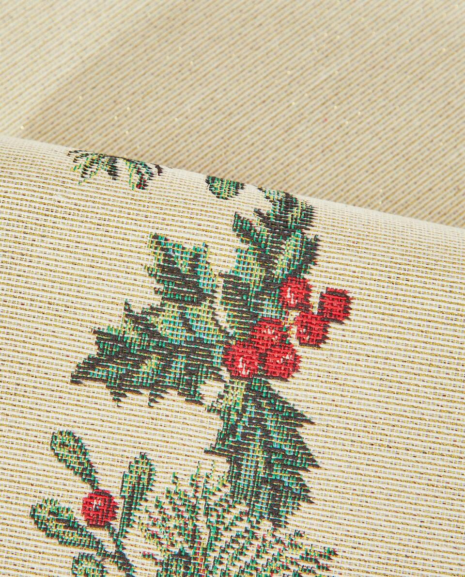 Runner da tavolo in cotone jacquard con stella di Natale 