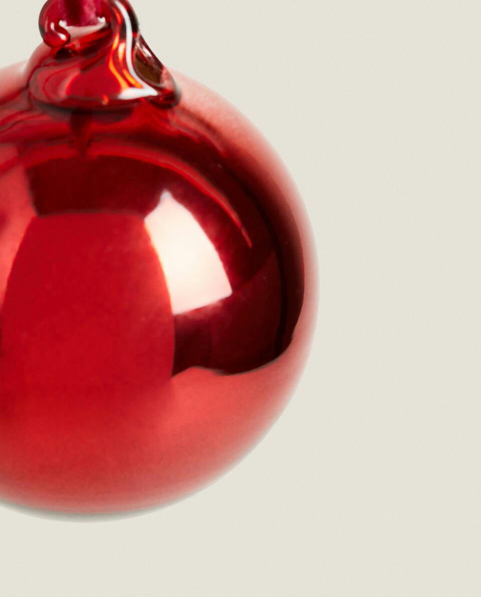 DECORAZIONE A PALLA DI NATALE IN VETRO LUCENTE 