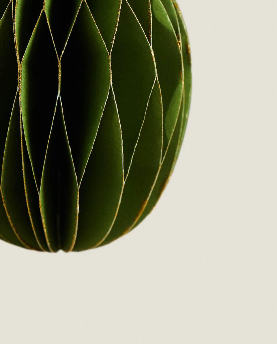 CONFEZIONE DI DECORAZIONI NATALIZIE IN CARTA A FORMA DI FRUTTA (CONFEZIONE DA 4) 