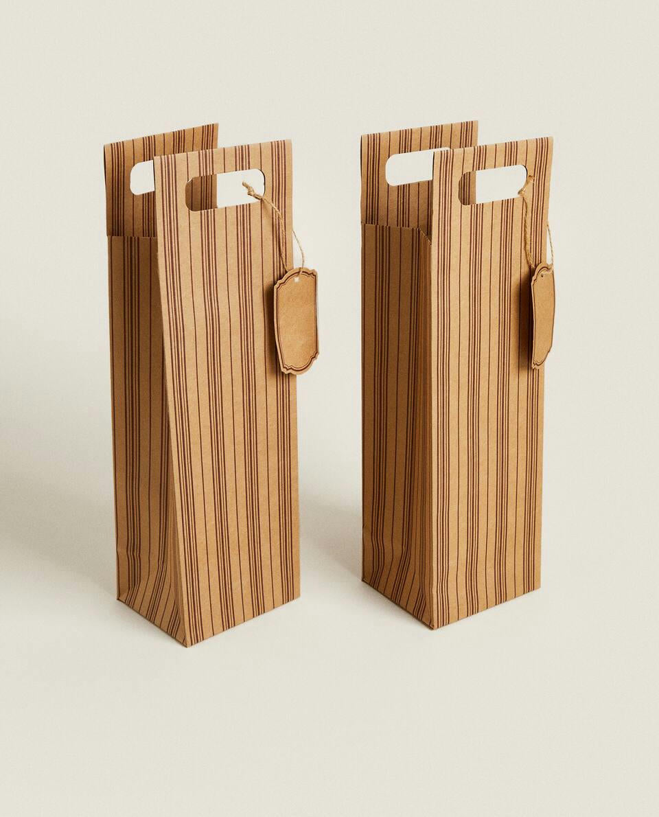 PAQUETE DE BOLSAS DE REGALO DE VINO 