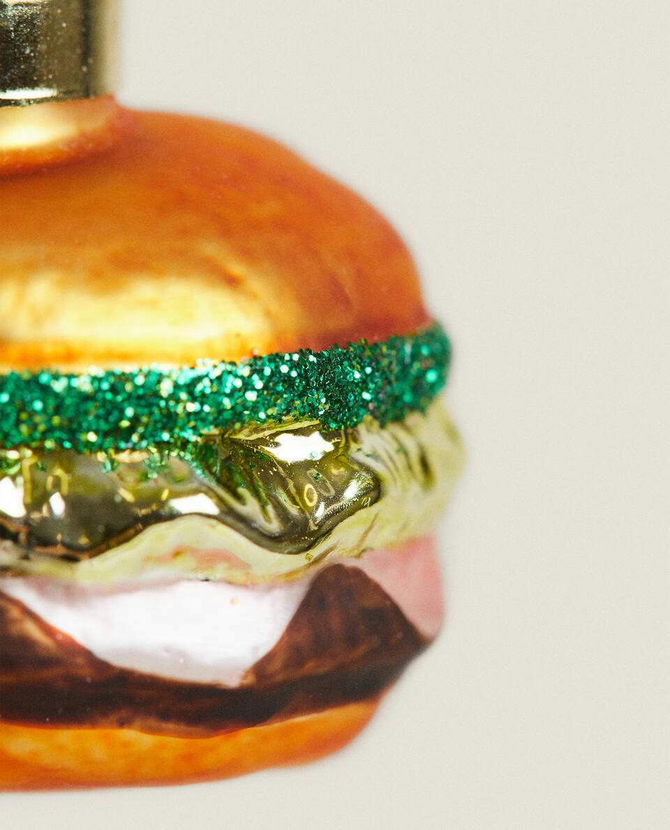 PAQUETE DE DECORACIONES NAVIDEÑAS DE COMIDA RÁPIDA (PAQUETE DE 6) 