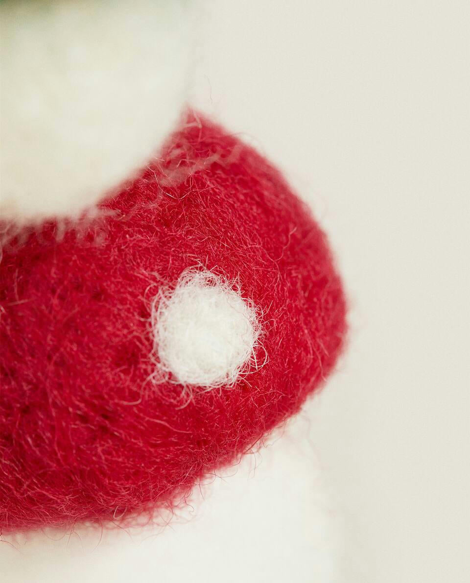 DECORAZIONE NATALIZIO A FORMA DI FUNGO IN FELTRO 