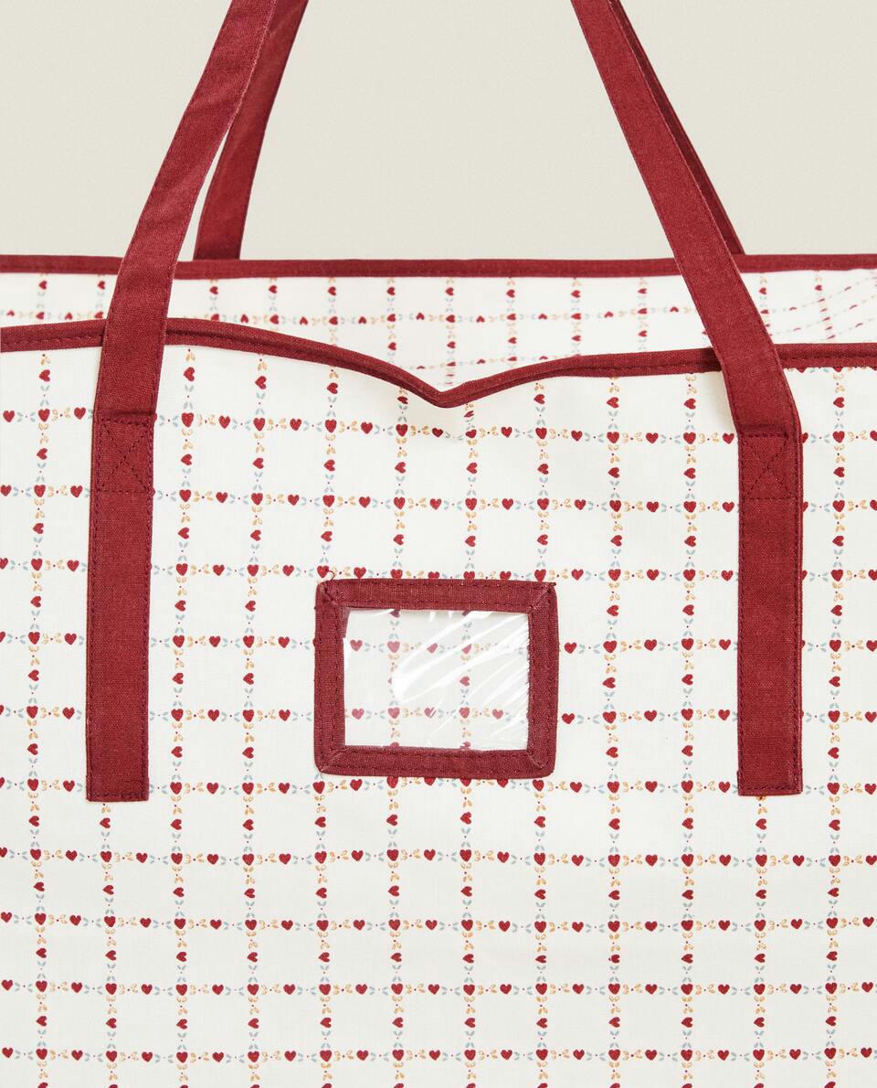 SACCHETTO PORTAOGGETTI NATALIZIO PER BAMBINI CON CUORI 