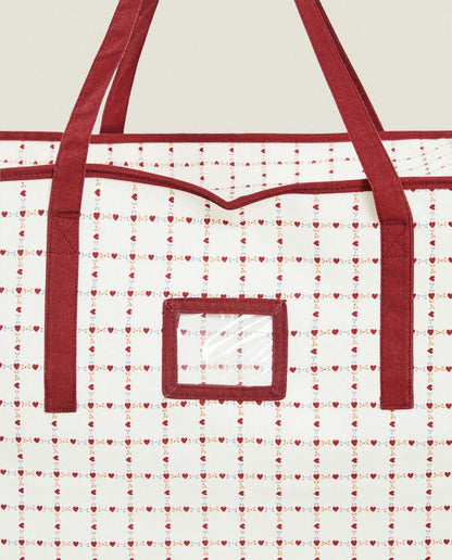 SACCHETTO PORTAOGGETTI NATALIZIO PER BAMBINI CON CUORI 