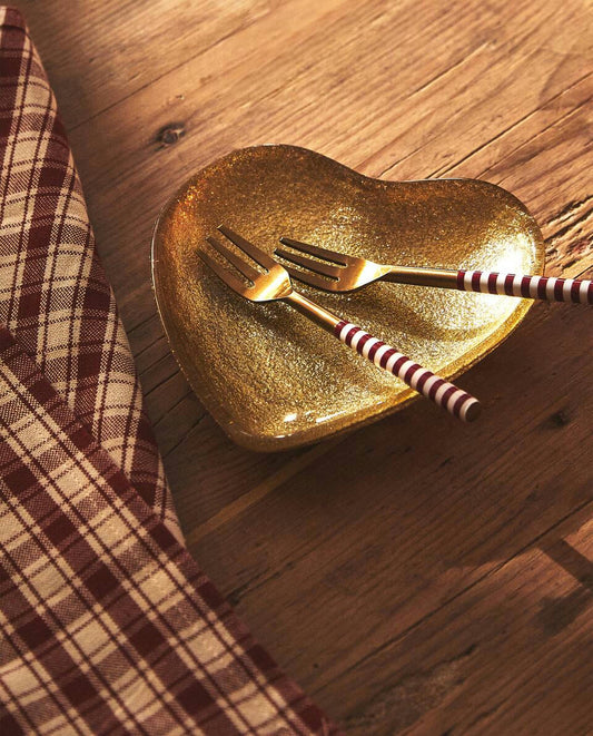 BOL DE VIDRIO CON CORAZÓN DE NAVIDAD 