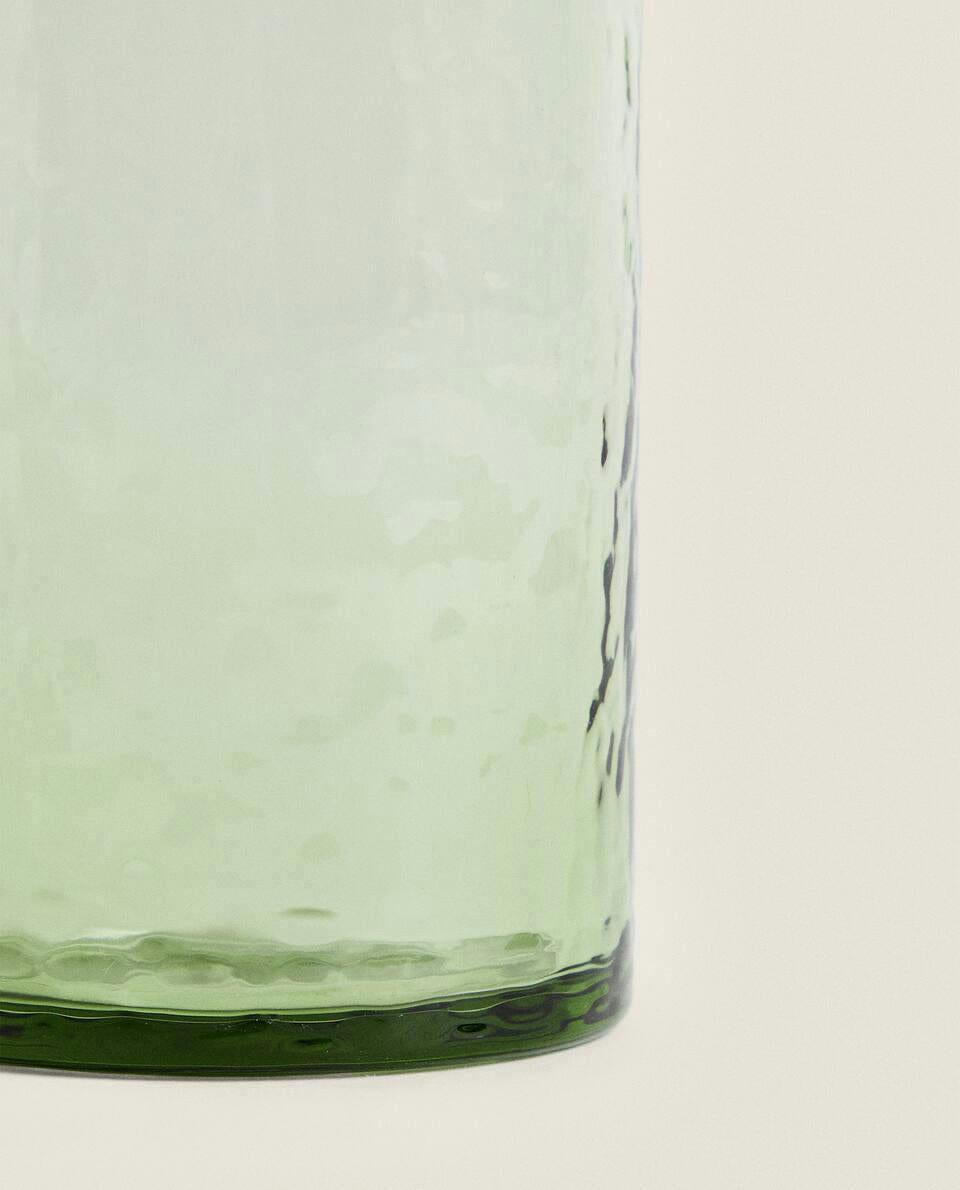 BICCHIERE IN VETRO MARTELLATO 