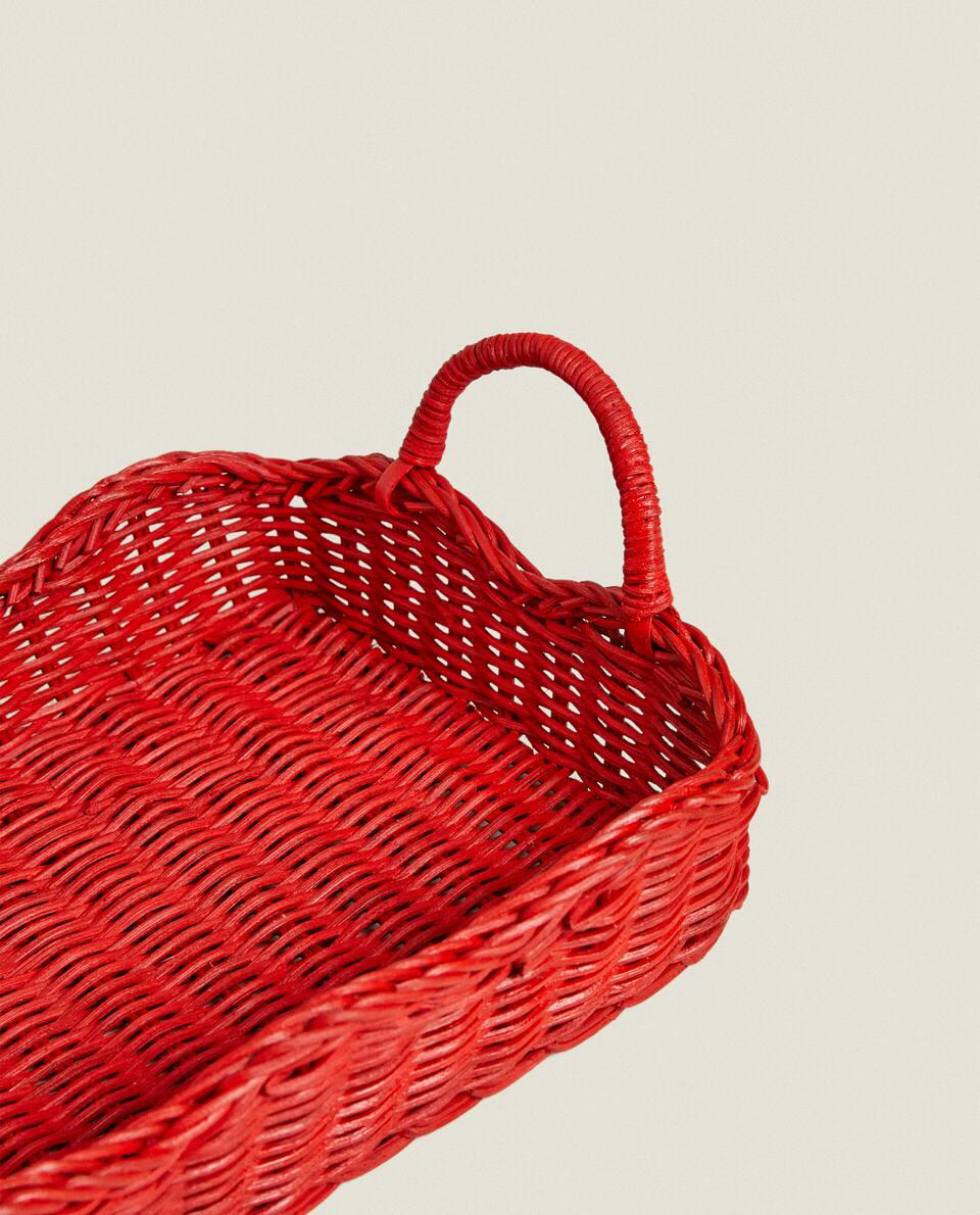 BANDEJA DE RATÁN NAVIDEÑA 