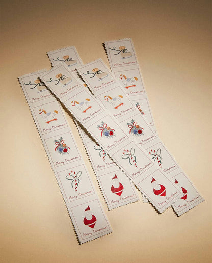 CONFEZIONE DI TIMBRI ADESIVI NATALIZI PER BAMBINI (CONFEZIONE DA 25) 