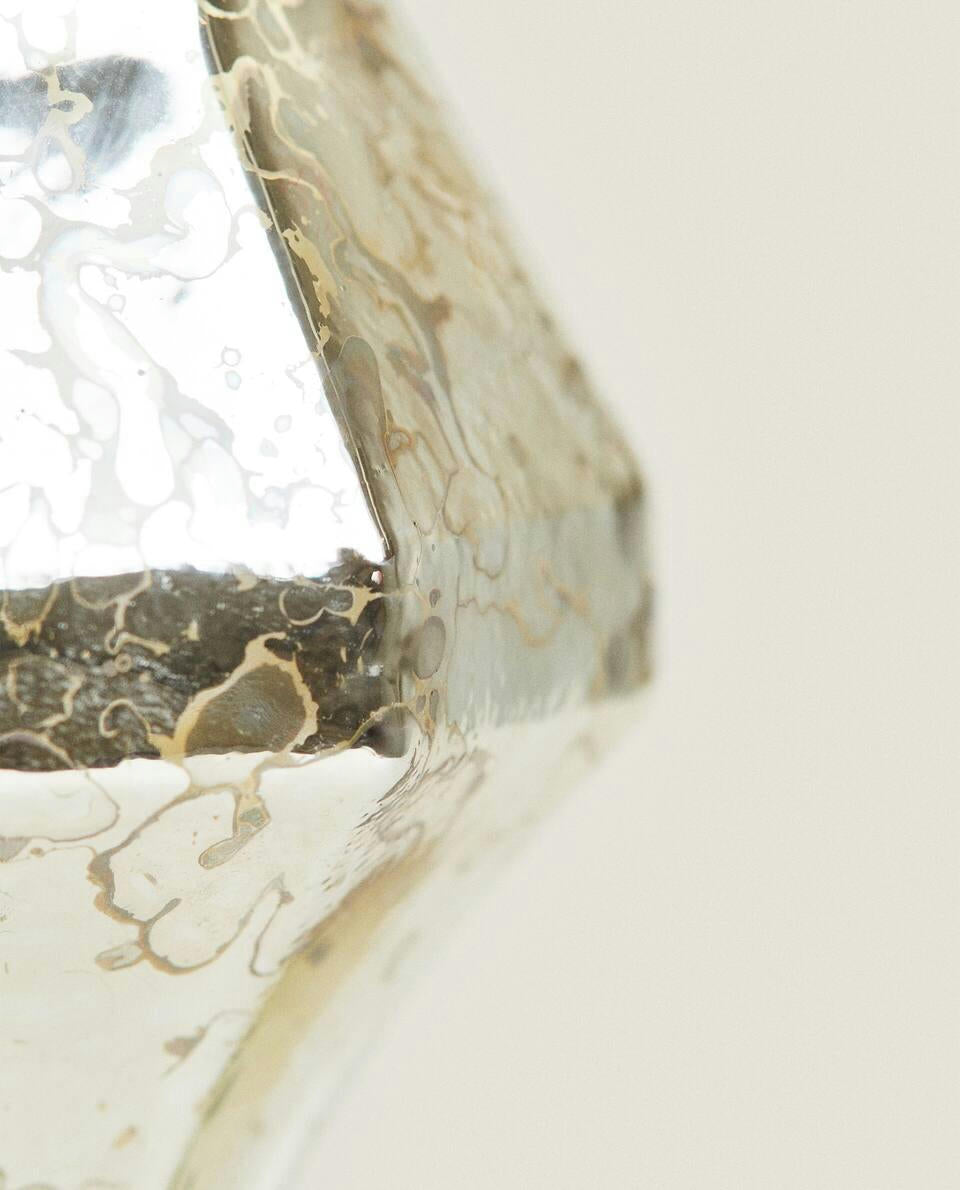 DECORACIÓN NAVIDEÑA DE DIAMANTE DE VIDRIO BRILLANTE 