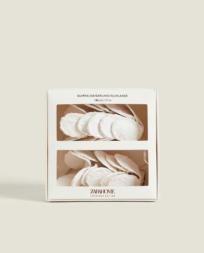 GHIRLANDA LUMINOSA NATALIZIO FLOREALE IN CARTA 