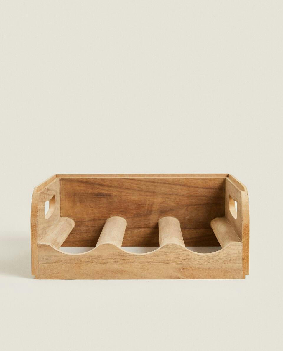 SOPORTE PARA BOTELLAS APILABLE DE MADERA 