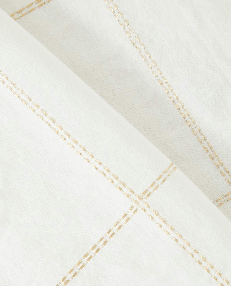 MANTEL DE LINO CON CADENA NAVIDEÑA 