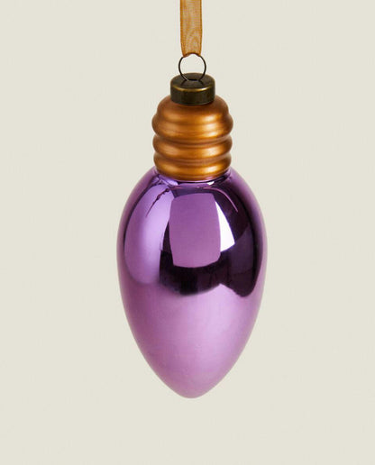 Decorazione natalizia con lampadina in vetro 