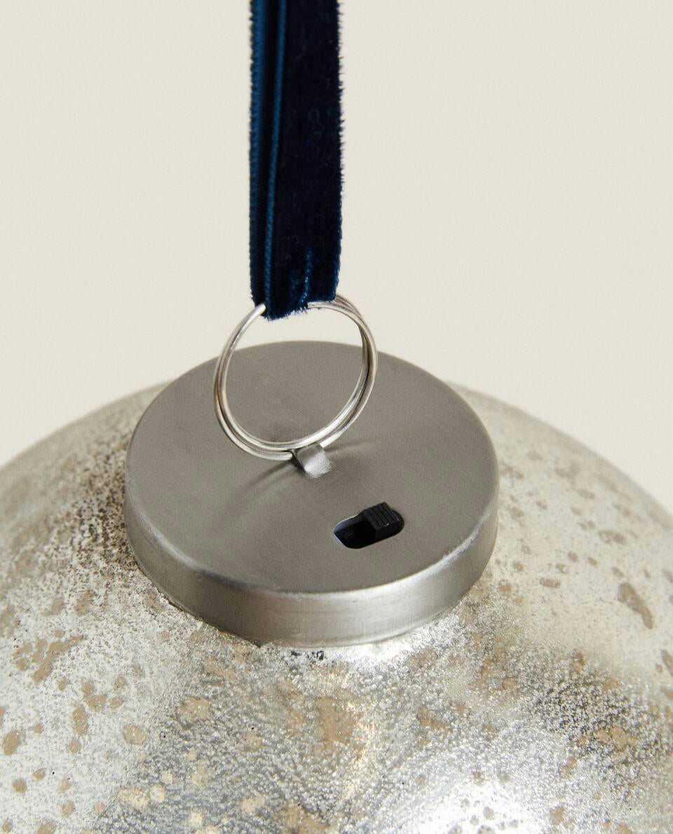 DECORAZIONE DI PALLINE DI VETRO LUMINOSE DI NATALE 