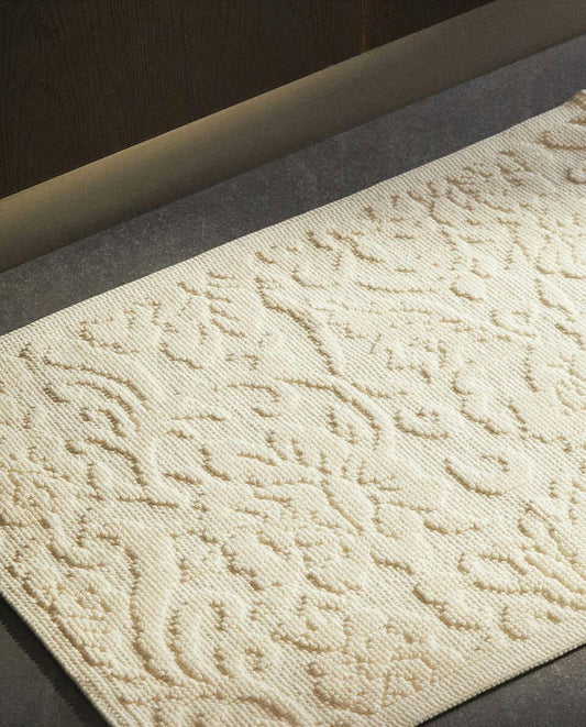 ALFOMBRA DE BAÑO JACQUARD FLORAL 