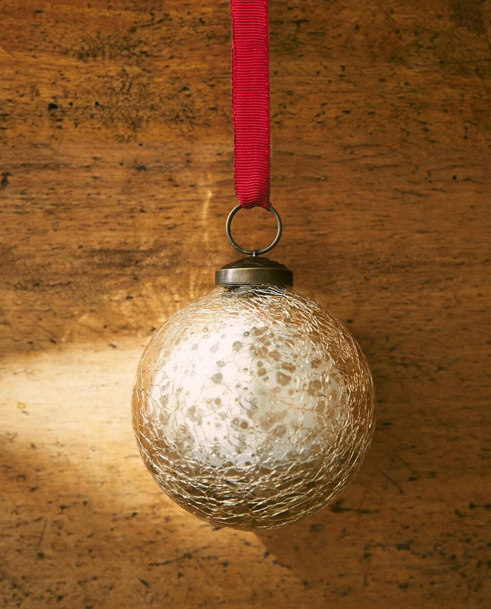 DECORAZIONE NATALIZIA IN VETRO MERCURIZZATO 