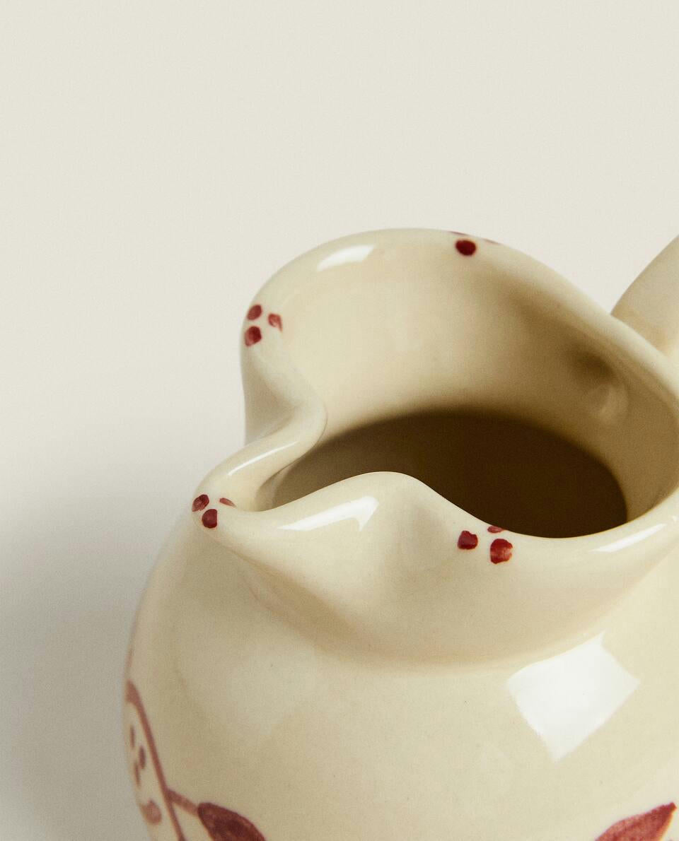 JARRA NAVIDEÑA DE CERÁMICA PINTADA 