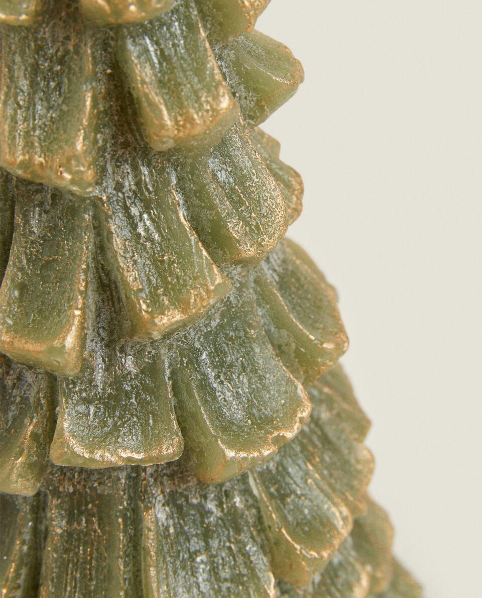 VELA DE ABETO NAVIDEÑO CON BRILLO 