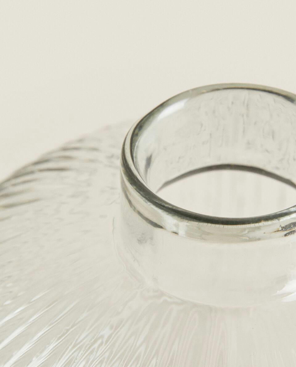 VASO IN VETRO CON LINEE 