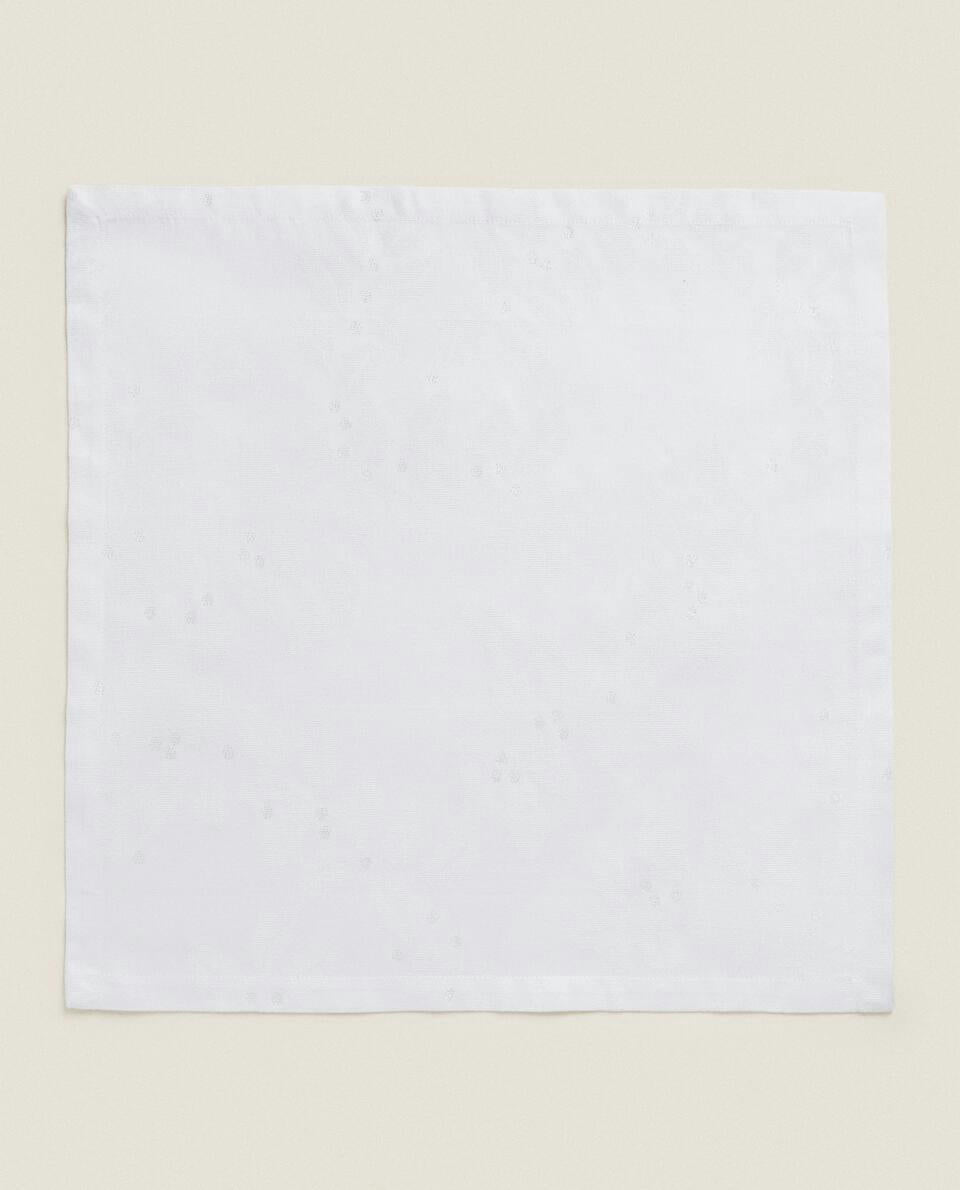 CONFEZIONE DI TOVAGLIOLI NATALIZI CON LUCENTEZZA FLOREALE JACQUARD (CONFEZIONE DA 2) 
