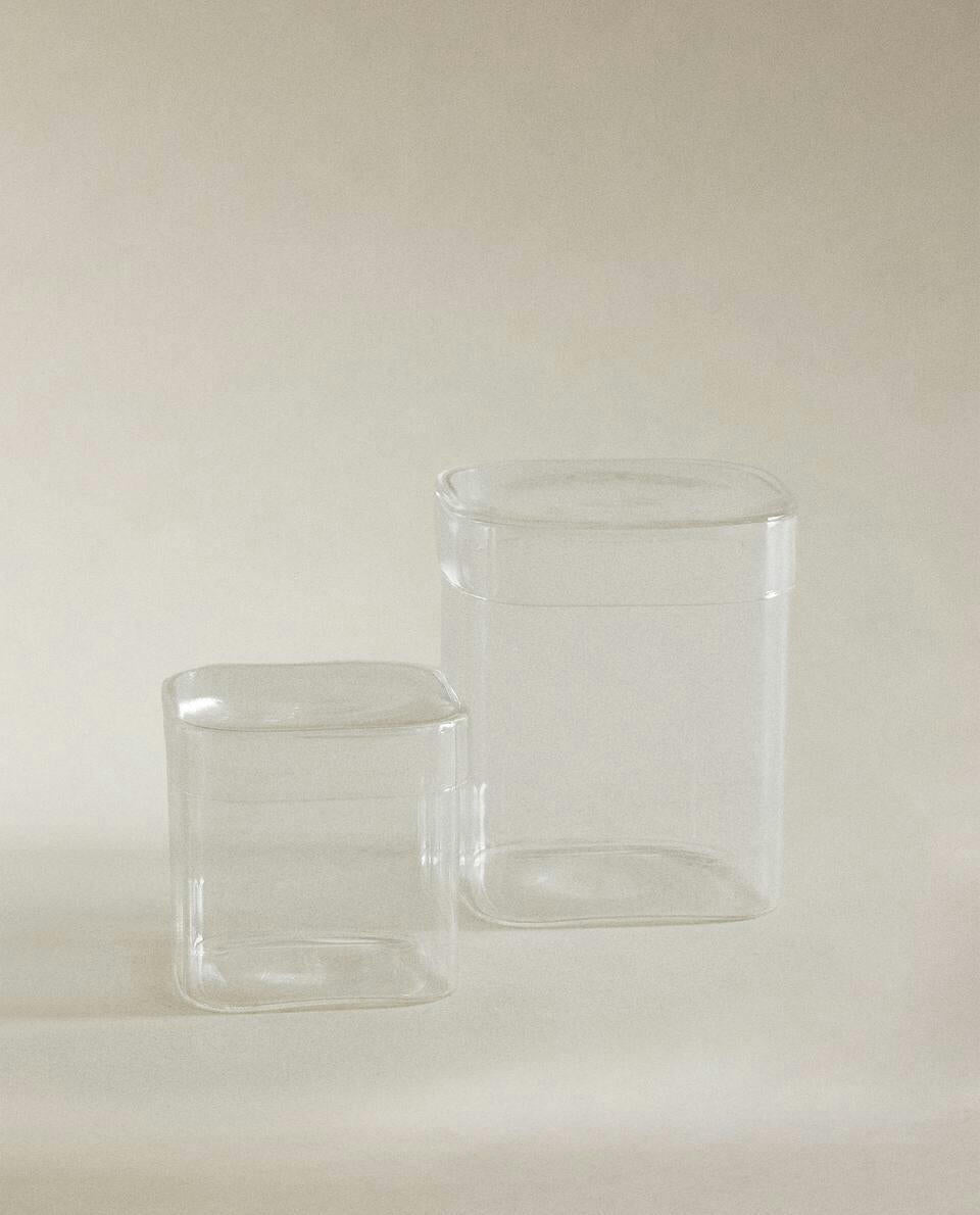 BARATTOLO IN VETRO BOROSILICATO CON COPERCHIO 