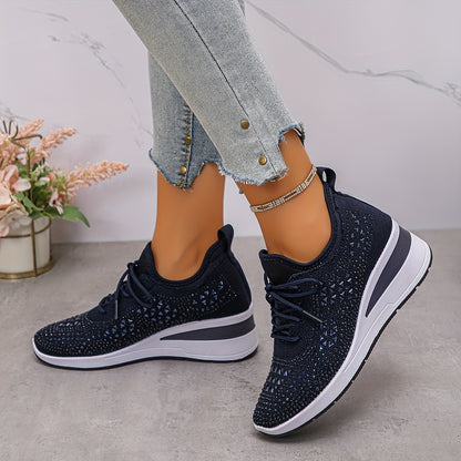 🔥Last Day Promotion 70% OFF - Women's Casual Fashion Breathable Rhinestone-Embellished Orthopaedic Sneakers